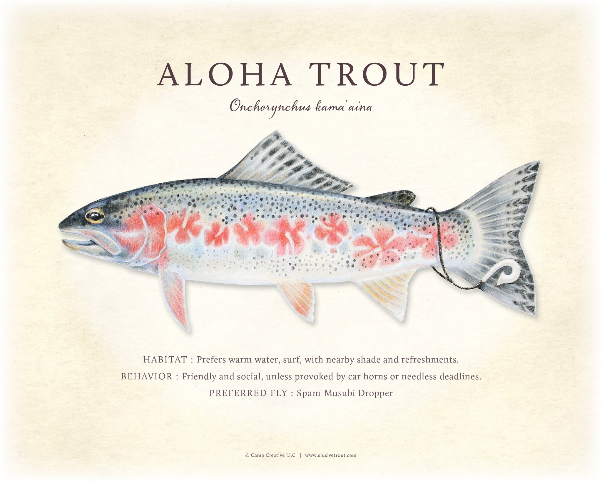 Aloha Trout Giclee Print