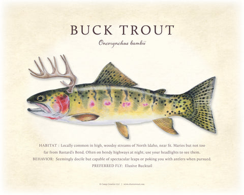 Buck Trout Giclee Print